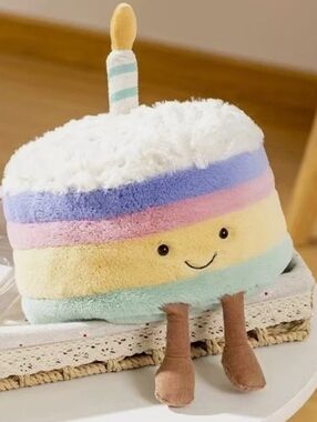 Jellycat Rainbow Birthday Cake New With Tags